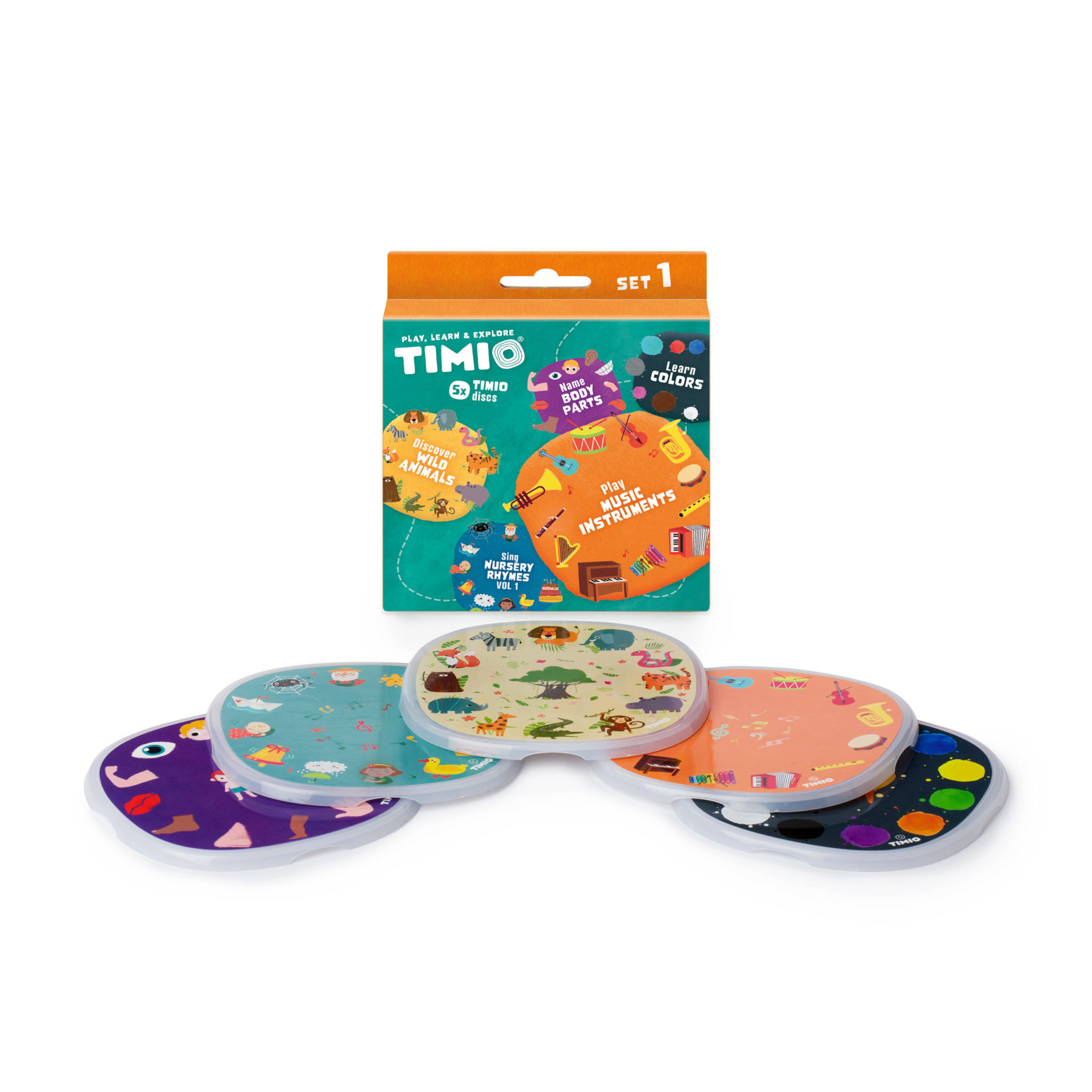 TIMIO interaktiv ljudspelare disk set 1 Wild Animals