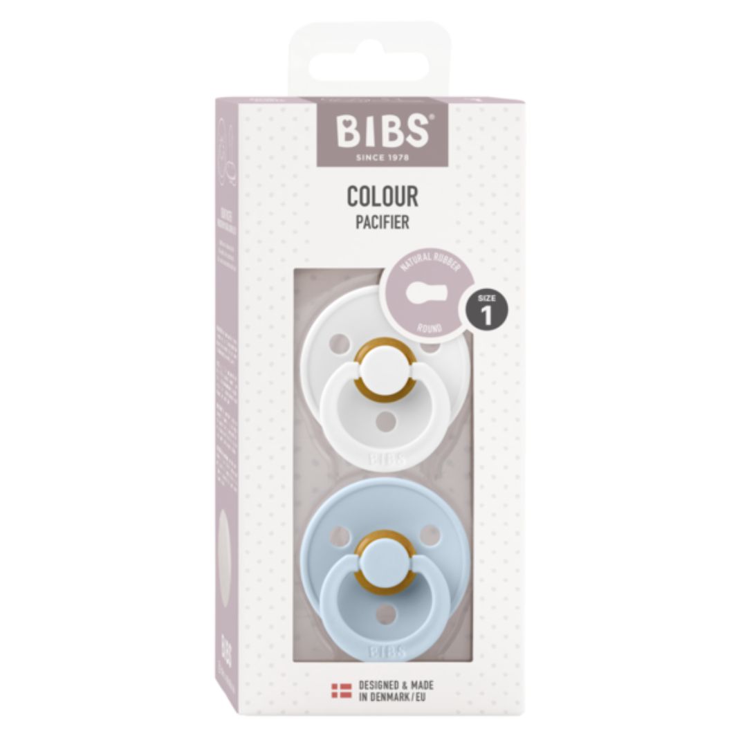 Bibs Napp 2-Pack 0-6m White/Baby Blue
