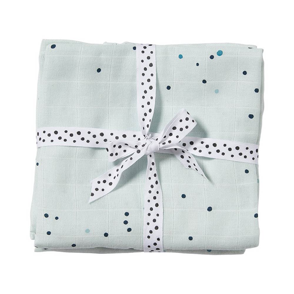 Done by Deer swaddle 2-pack filtar Dreamy dots Blue