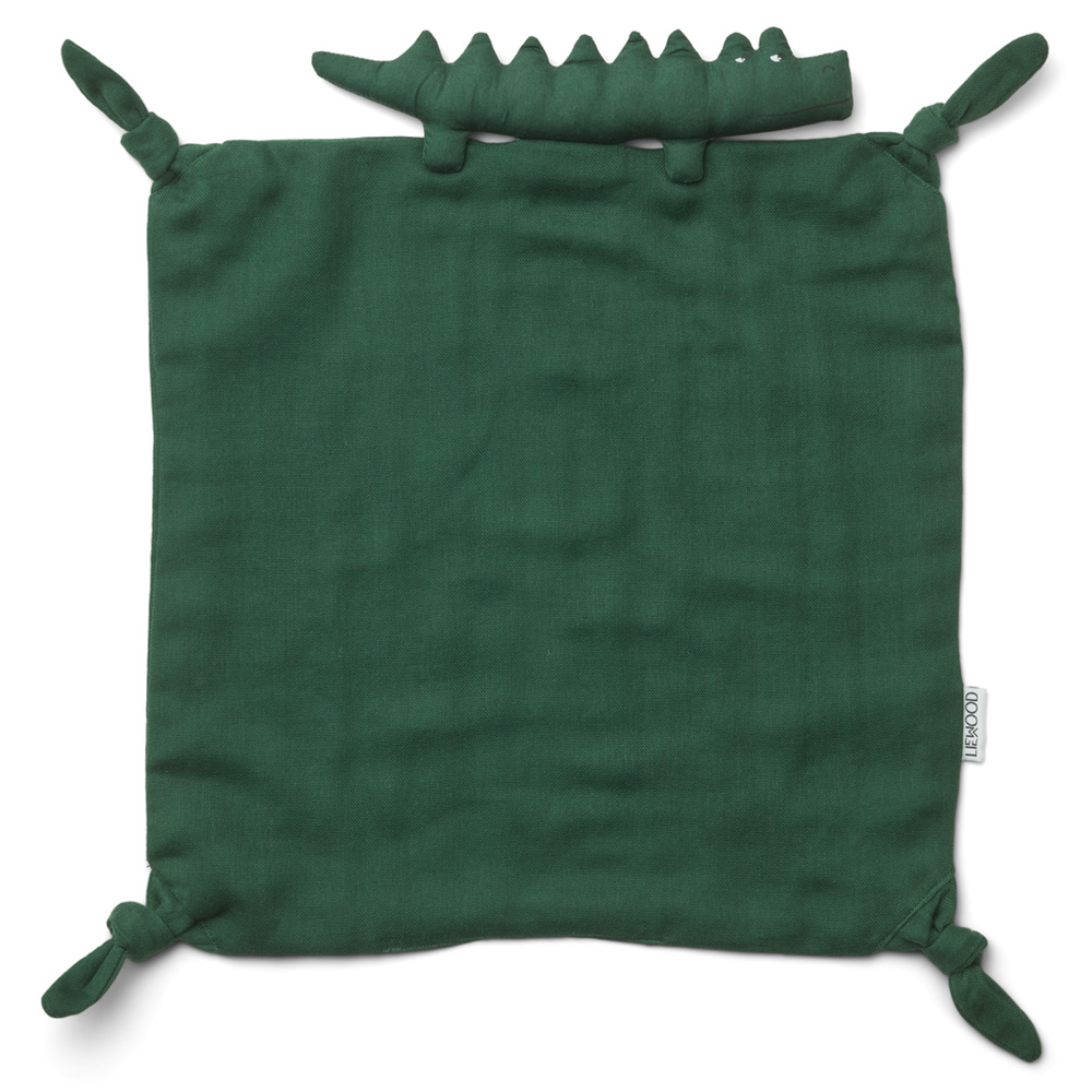 Liewood Agnete cuddle cloth Crocodile- garden green 