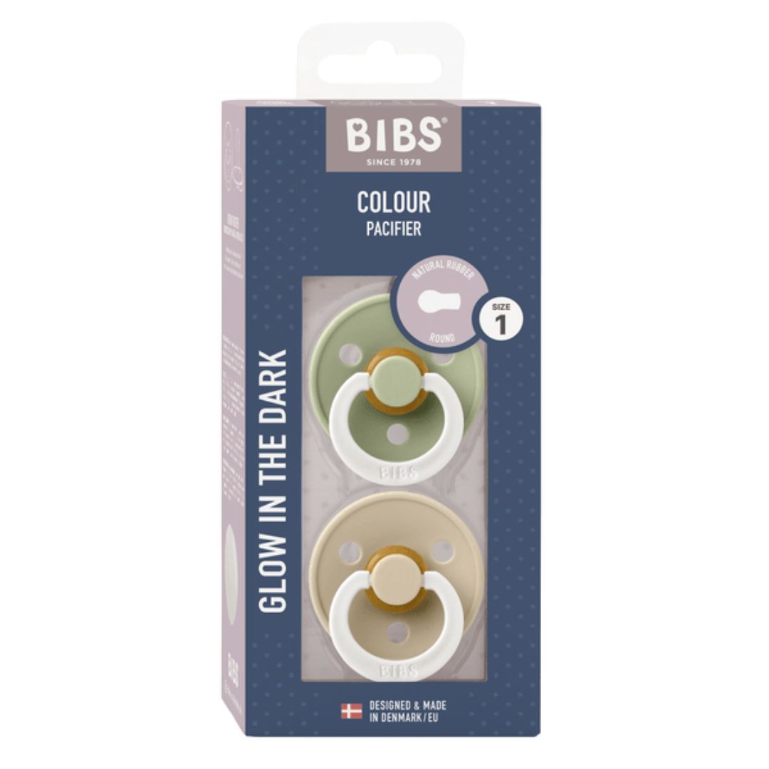 Bibs Napp 2-Pack 0-6m Vanilla Glow