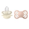 BIBS napp 2-Pack Supreme 6-18m Silicone Ivory/Blush