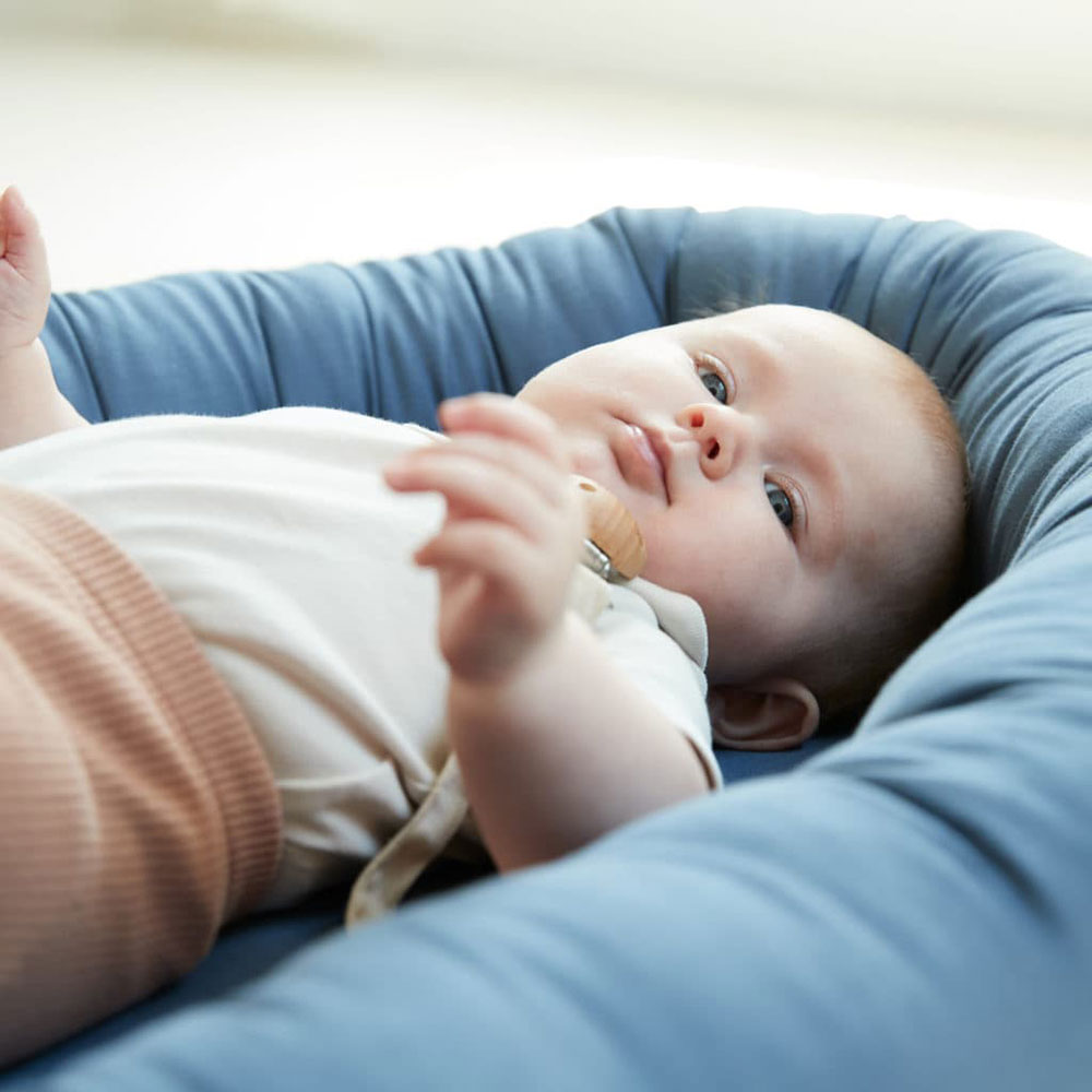 Filibabba Babynest Kapok Muddly blå