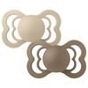 Bibs Napp 2-Pack Supreme 0-6m Silicone Vanilla/Dark Oak