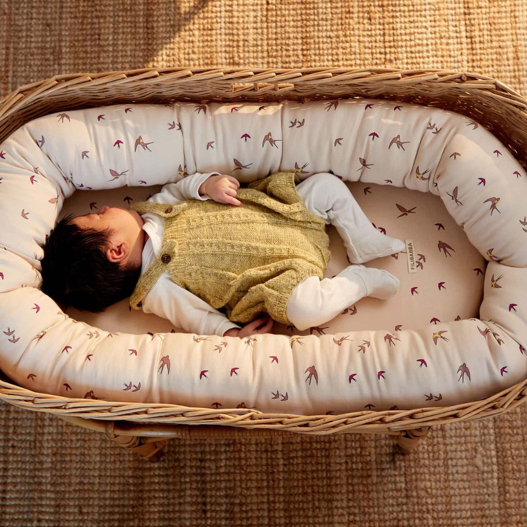 Filibabba Babynest - Dancing Swallow Rose