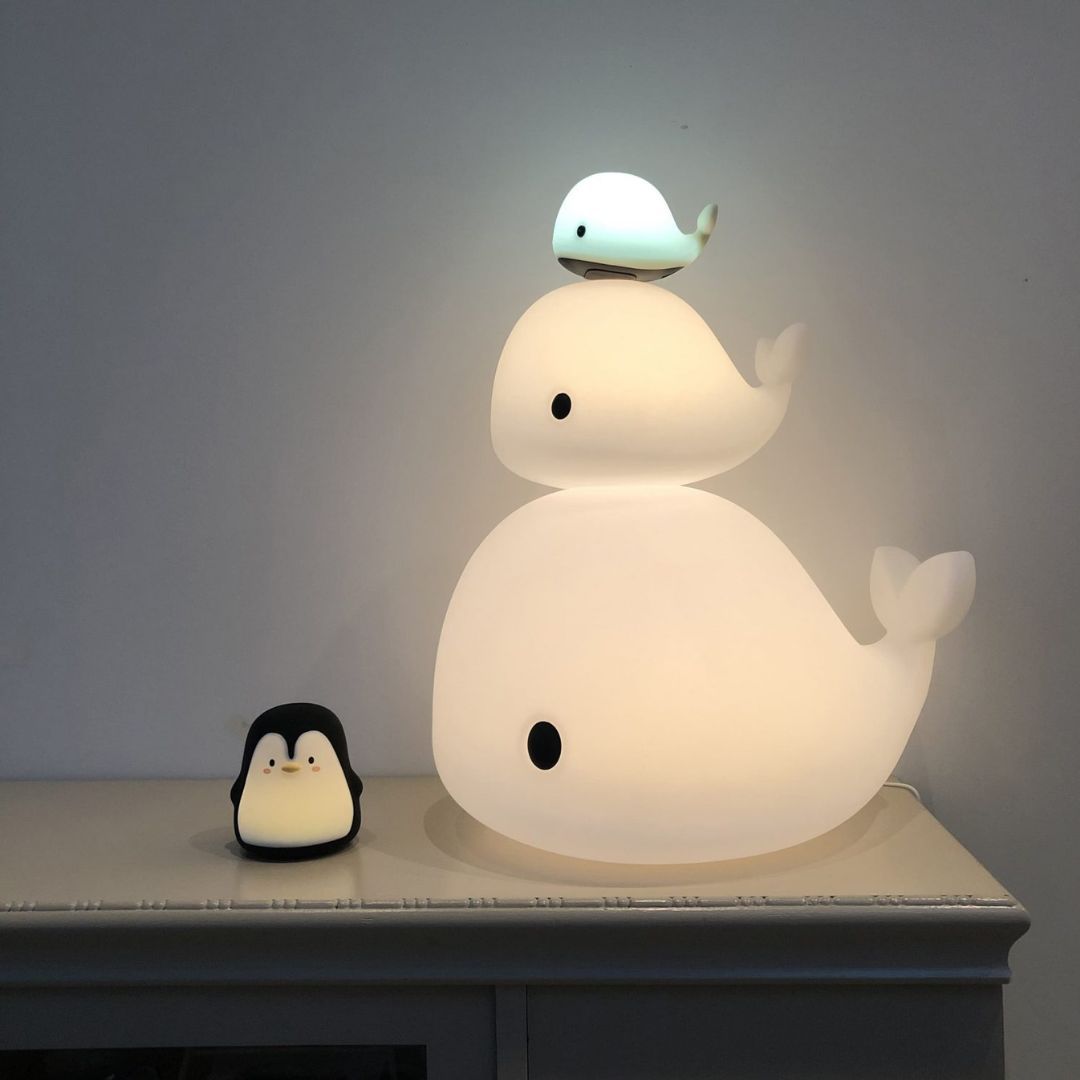 Filibabba LED-golvlampa - Christian the whale 60 cm