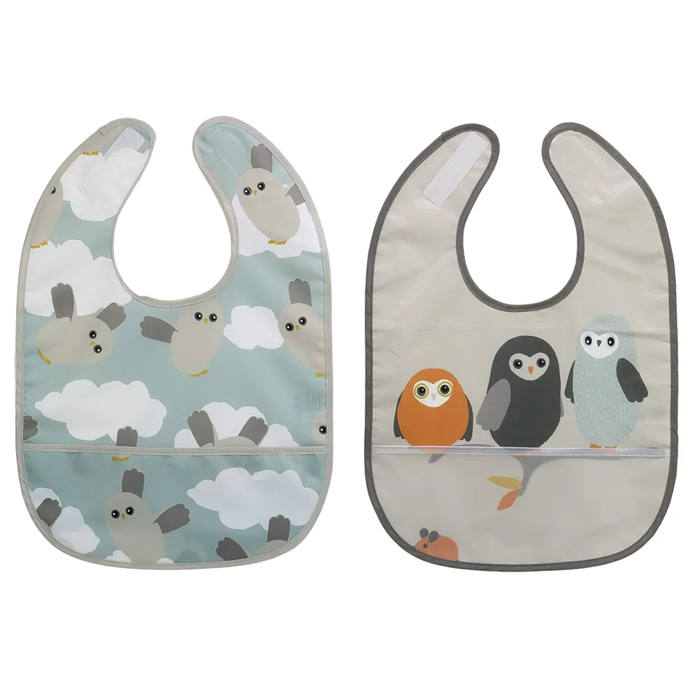 Rätt Start Owls Haklappar 2-pack