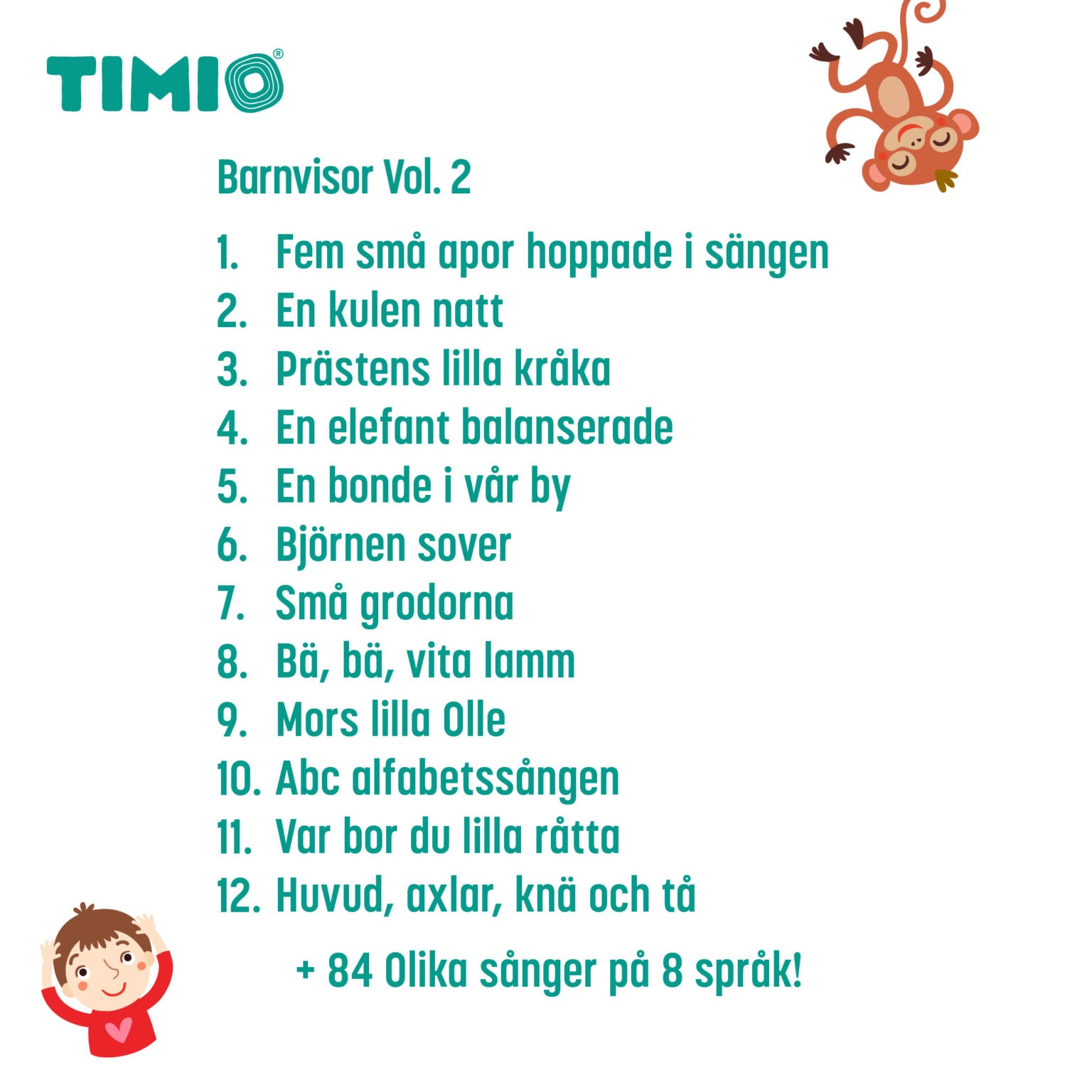 TIMIO interaktiv ljudspelare disc Set 2 Siffror