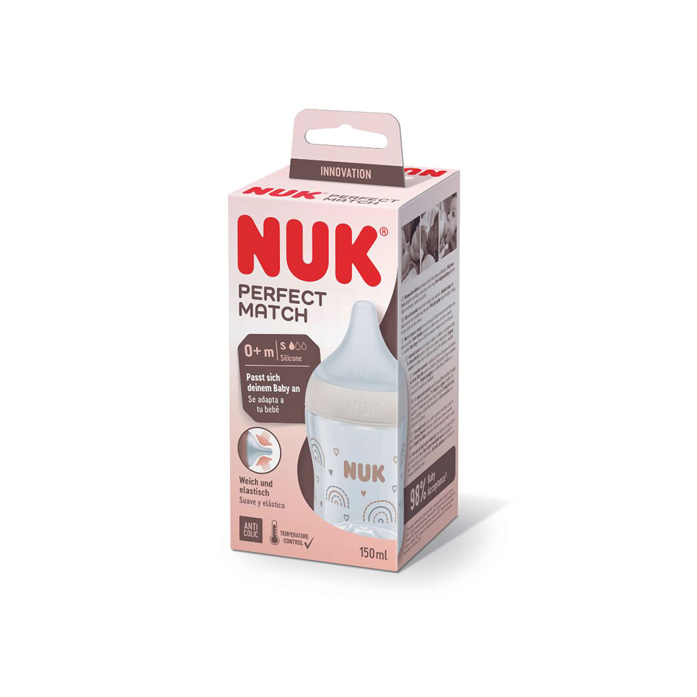 NUK Perfect Match Nappflaska 150 ml - Rainbow 