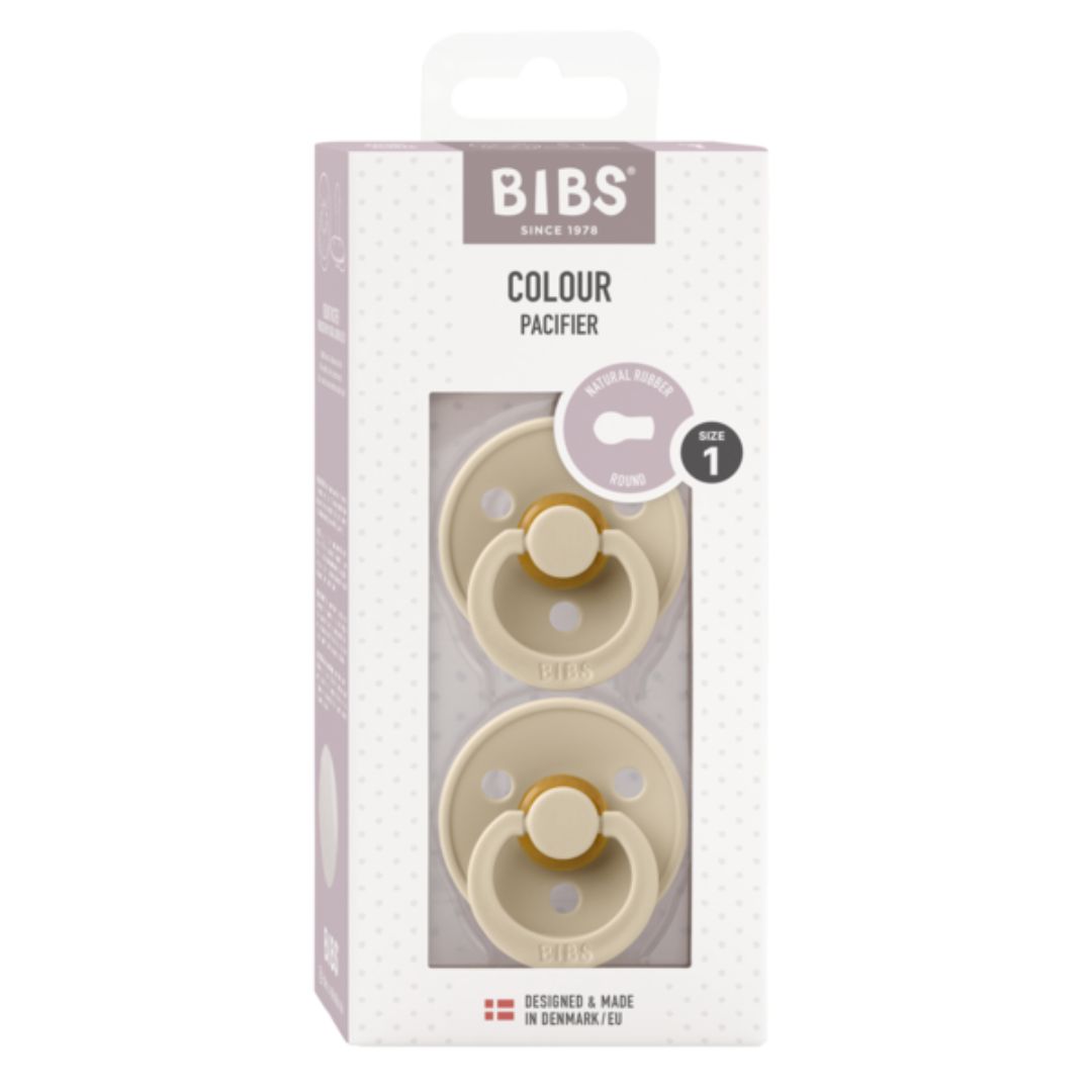 Bibs Napp 2-Pack 0-6m Vanilla/Vanilla