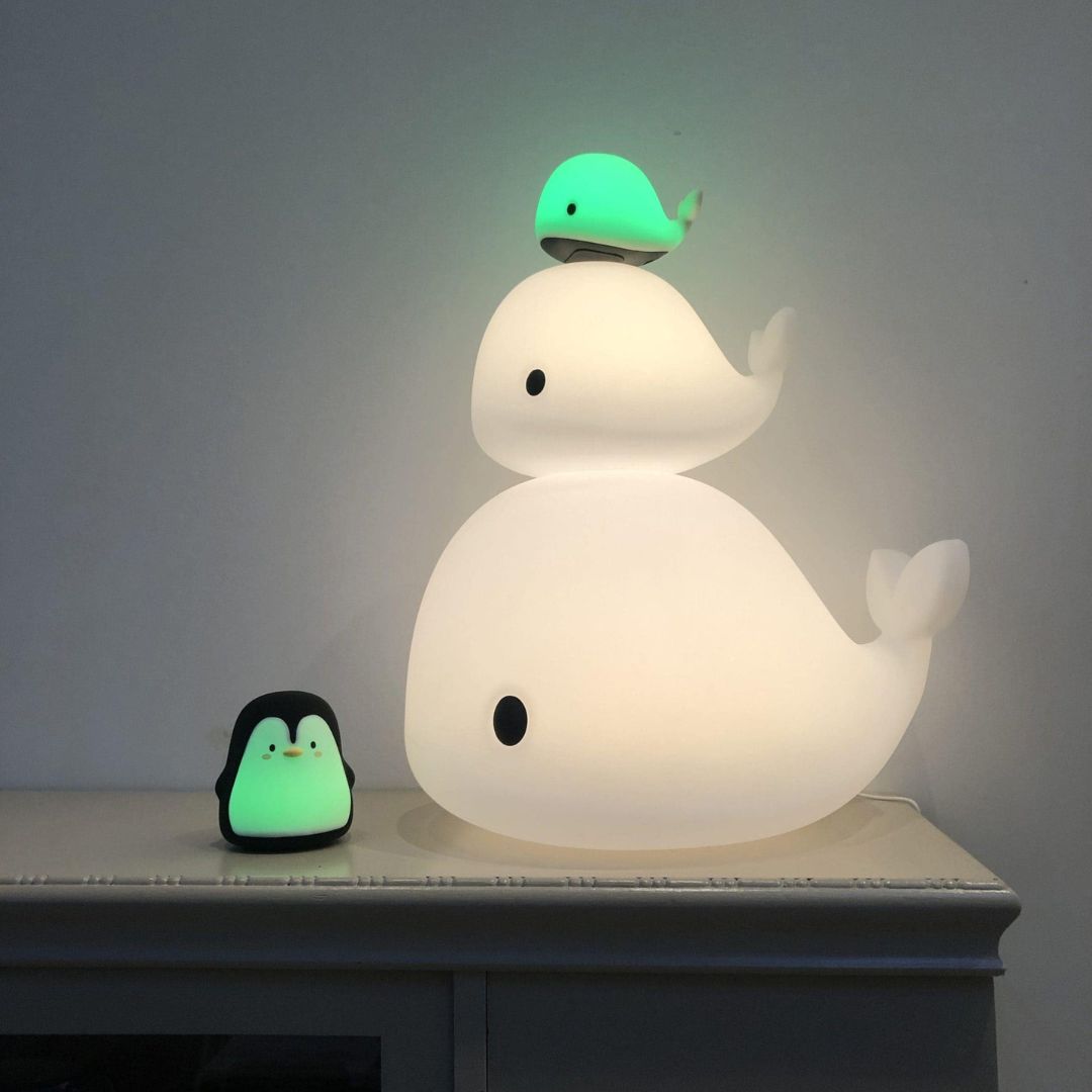 Filibabba LED-golvlampa - Christian the whale 30 cm