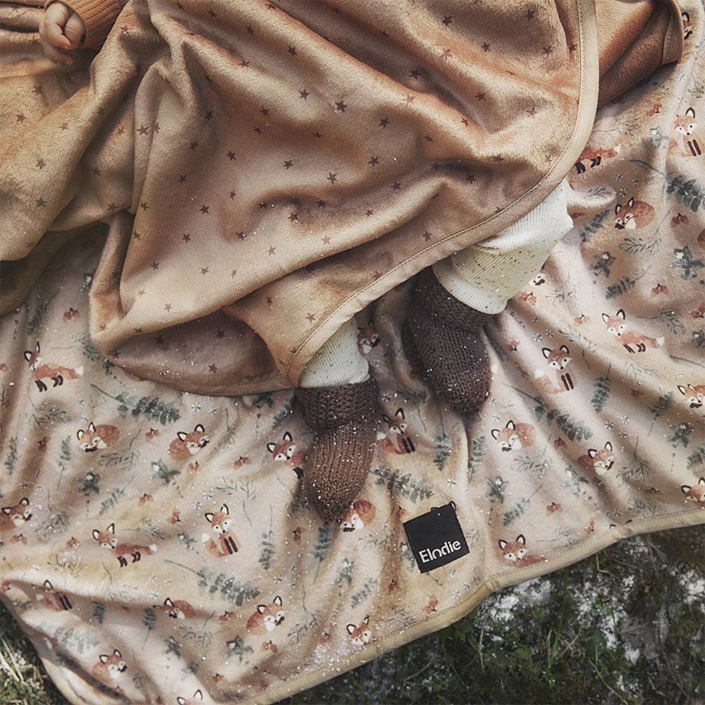 Elodie Pearl Velvet Blanket Nordic Woodland