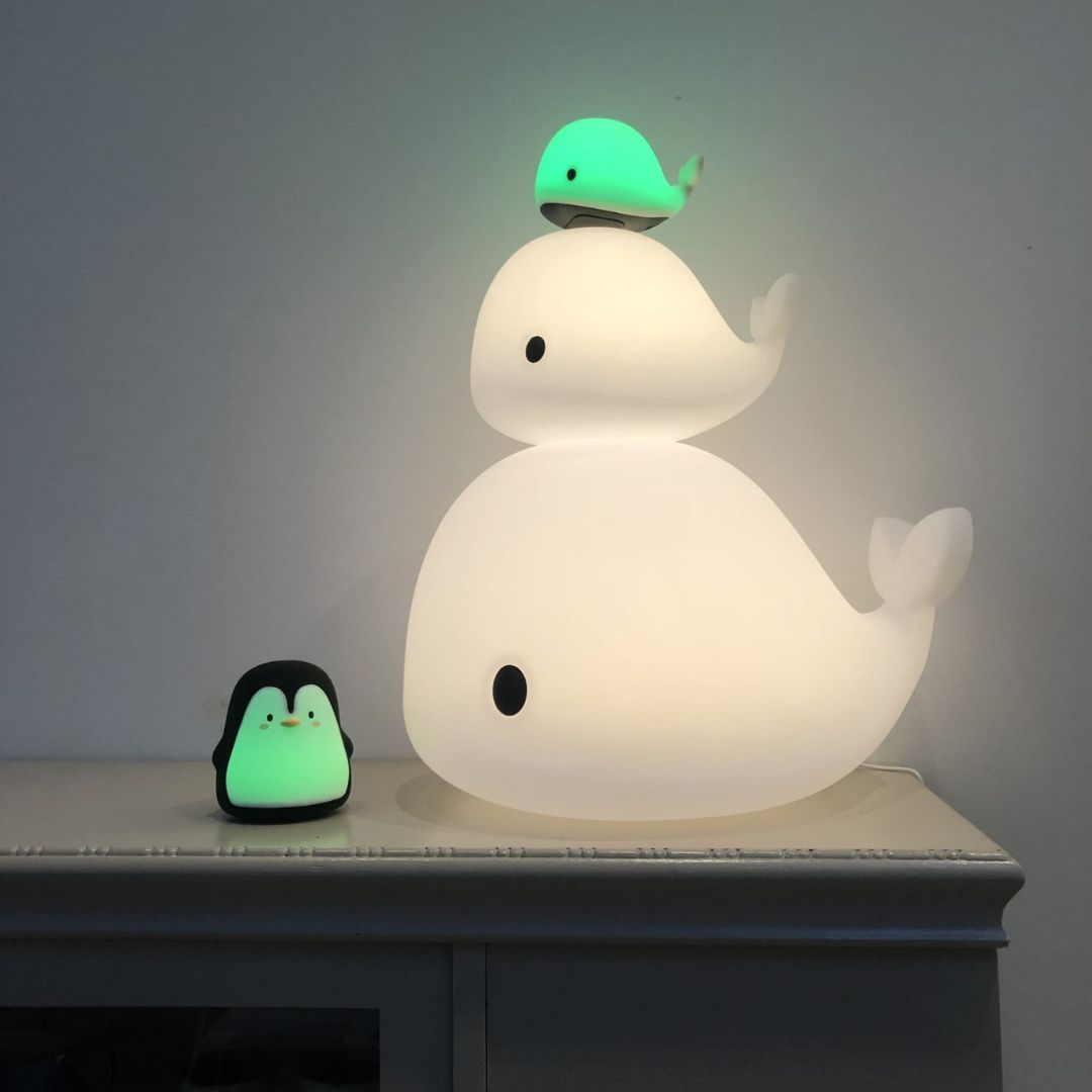 Filibabba LED-golvlampa - Christian the whale 60 cm