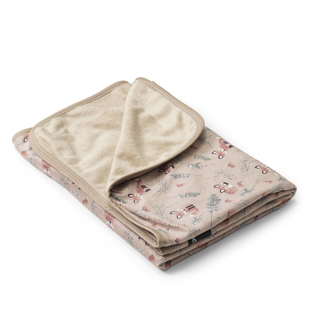 Elodie Pearl Velvet Blanket Nordic Woodland