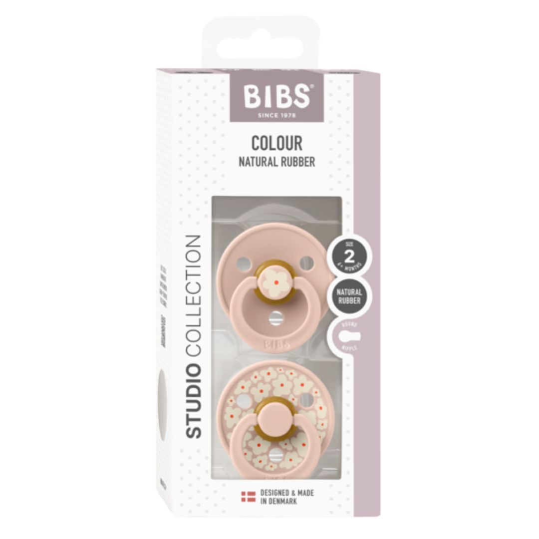 Bibs Napp 2-Pack 0-6m Blush/Vanilla Night